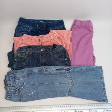 Oblečení - dívčí kalhoty 2-4roky 5ks a další…