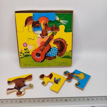 Dřevěné zvířecí puzzle XXL dílky
