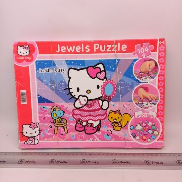 Hello Kitty puzzle 104ks s diamantovými nálepkami na ozdobení